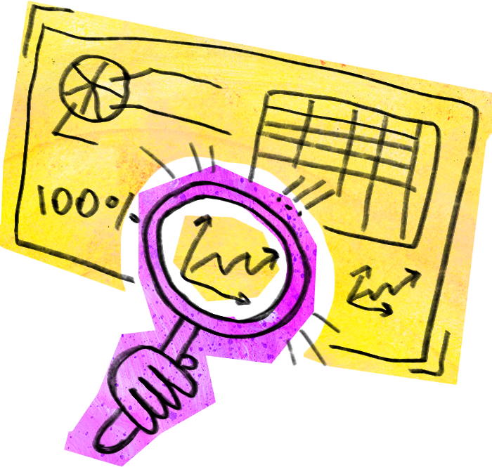 hand-drawn image of budgeting tools